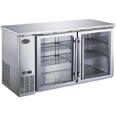 SABA SBB-24-60GSS Back Bar Cooler 60-3/4" Wide 15.8 cu ft (446 L) Doors LED 33°‑38°F R134a 1/3HP 115V