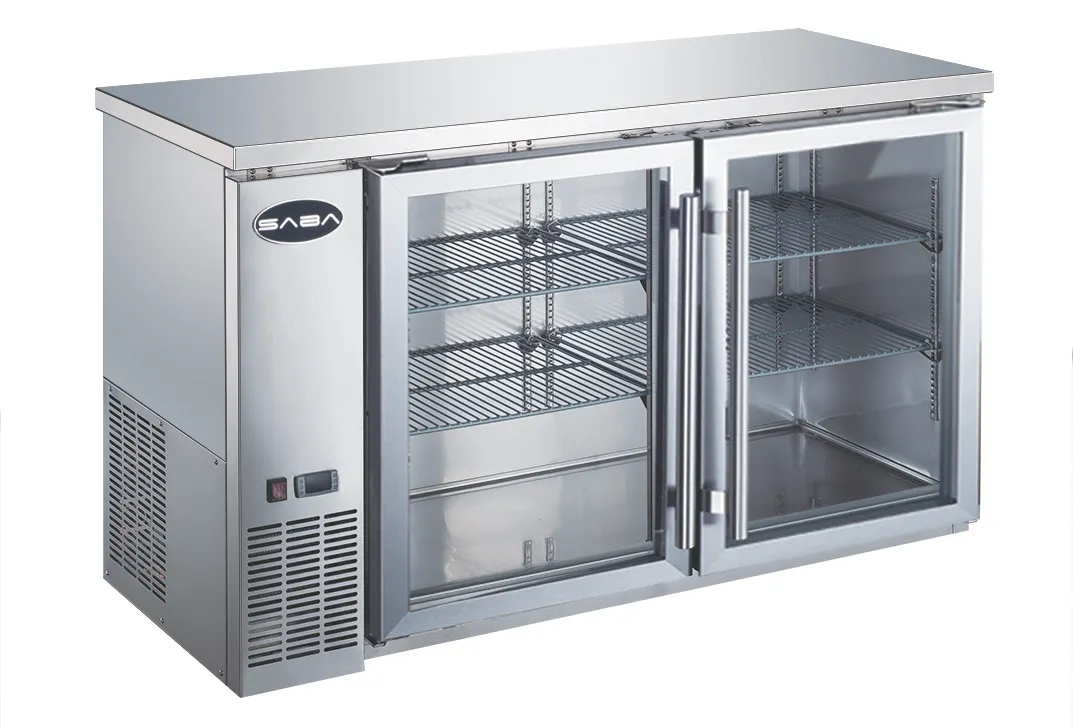SABA SBB-24-60GSS Back Bar Cooler 60-3/4" Wide 15.8 cu ft (446 L) Doors LED 33°‑38°F R134a 1/3HP 115V