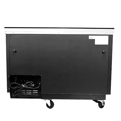 SABA SBB-27-58B Back Bar Cooler, 58-7/8" W x 27-32" D, 2½‑bbl (88 12‑oz), Black SS top 2 swing doors