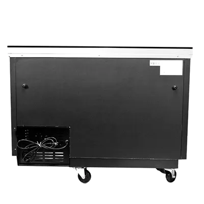 SABA SBB-27-58G Back Bar Cooler, 58-7/8" W x 27-32" D, 2 Glass Doors, 33°‑38°F Control, Black, 115V