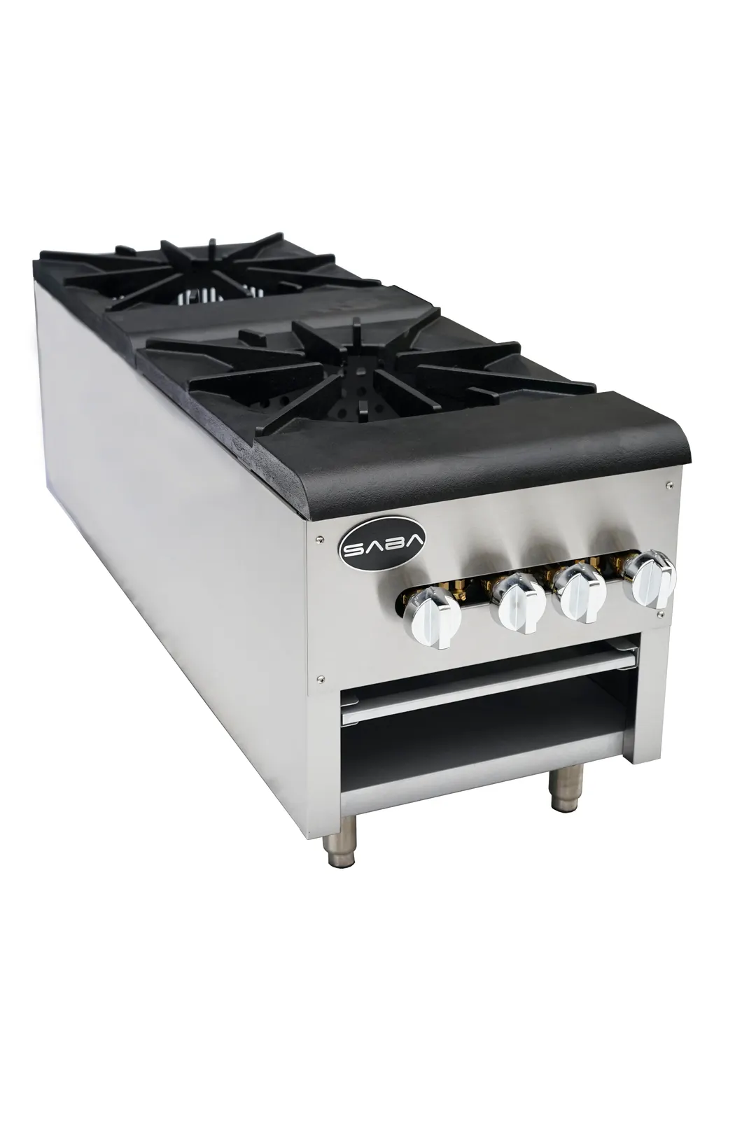 Saba SP-2 18" Gas Stock Pot Range, (2) Cast Iron Burners, 220.000 BTU