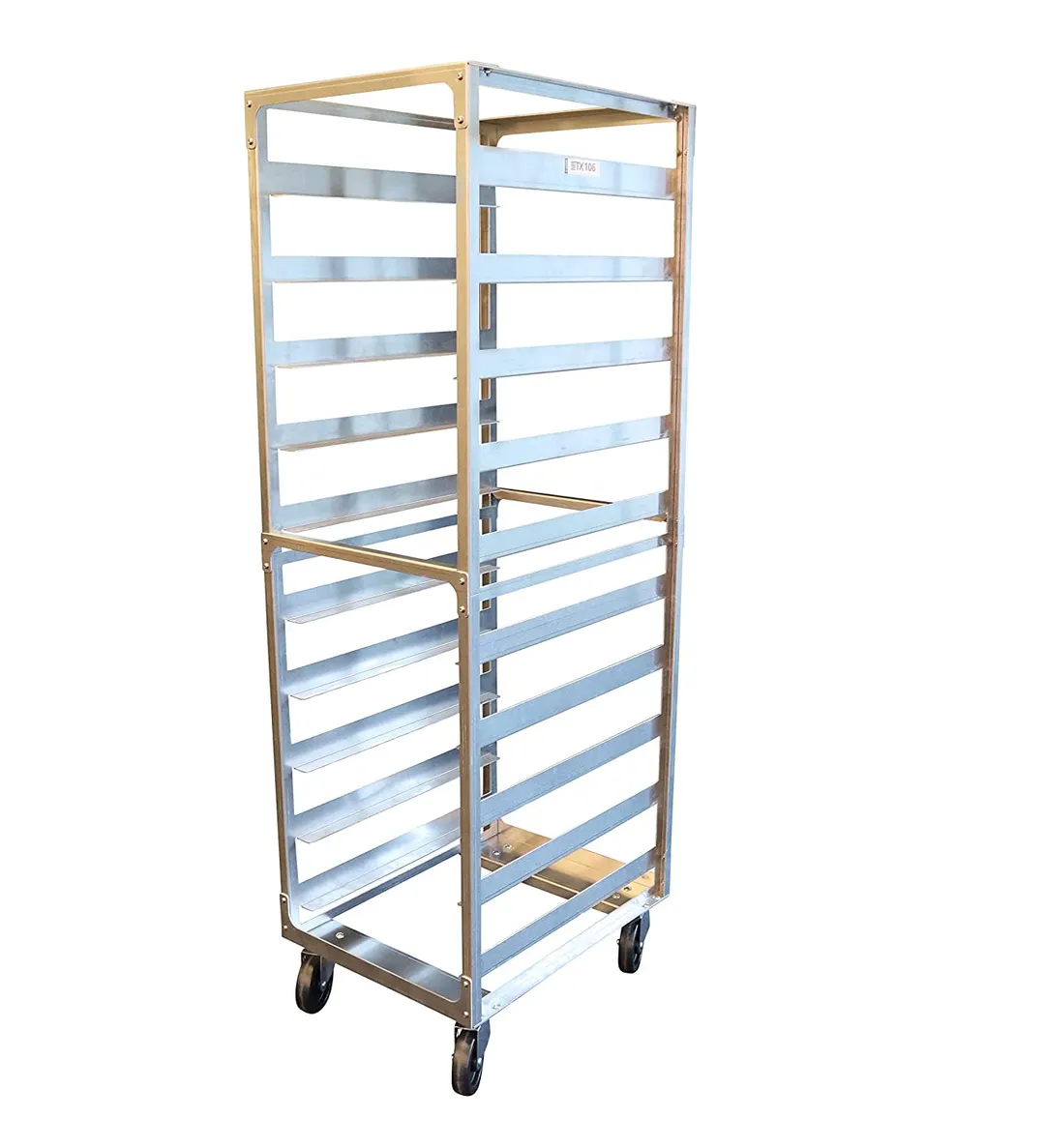Schaumburg Specialties TX-106 Aluminum Sheet Pan Rack, 10-Pan, 6" Centers, Knock-Down, 70"H