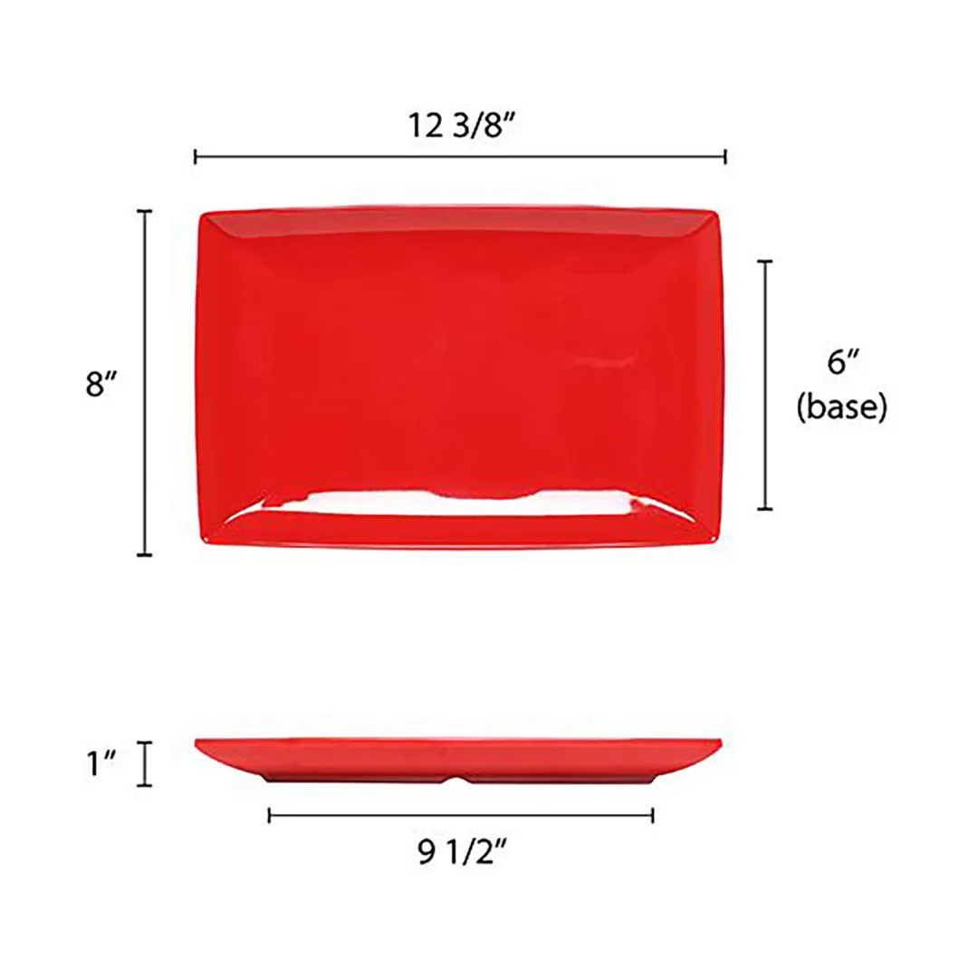 Thunder Group 47128PR Tray, 12-1/2" X 8", 1-1/8" Deep, Rectangular - Dozen