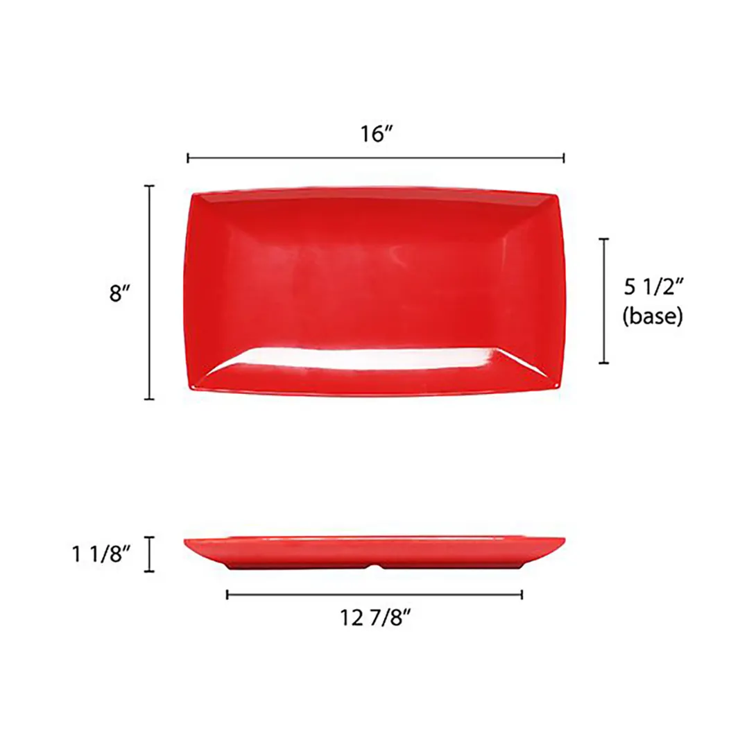 Thunder Group 49168PR Tray, 16-1/8" X 8", 1-1/8" Deep, Rectangular - Dozen