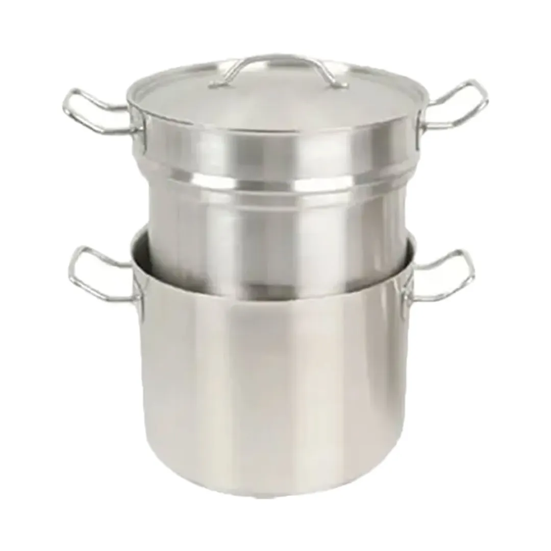 Thunder Group SLDB4008 Double Boiler, 3-Piece Set, 8 Qt, Outer Pan: 10" Dia. X 7-5/8" Height