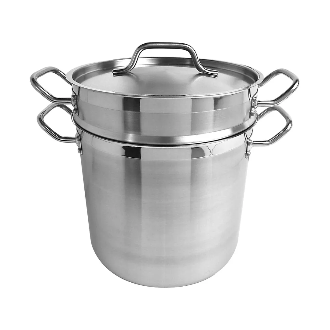 Thunder Group SLDB4012 Double Boiler, 3-Piece Set, 12 Qt, Outer Pan: 10-7/8" Dia. X 9-3/8" Height