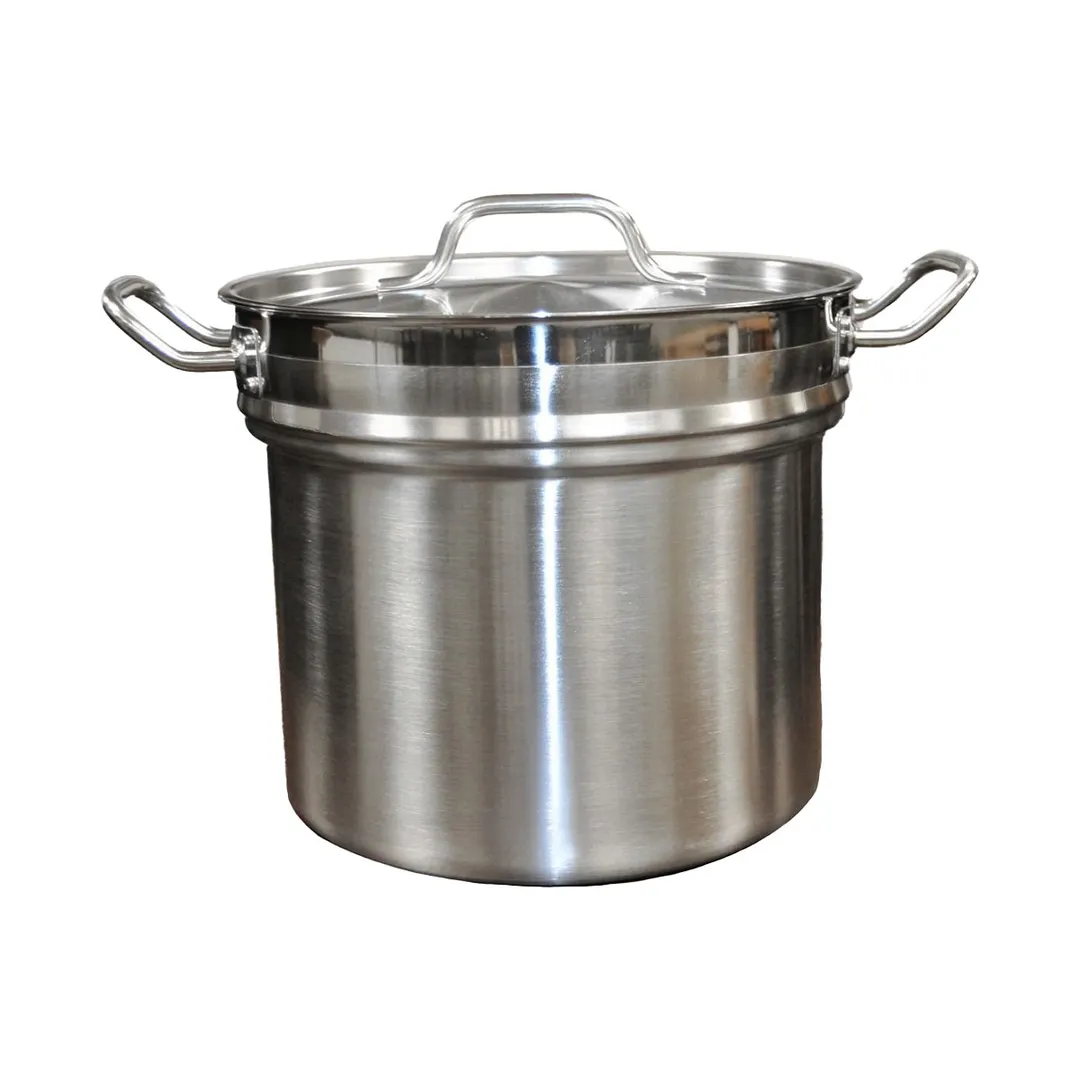 Thunder Group SLDB4016 Double Boiler, 3-Piece Set, 16 Qt, Outside Pan: 11-5/8" Dia. X 10-7/8" Height