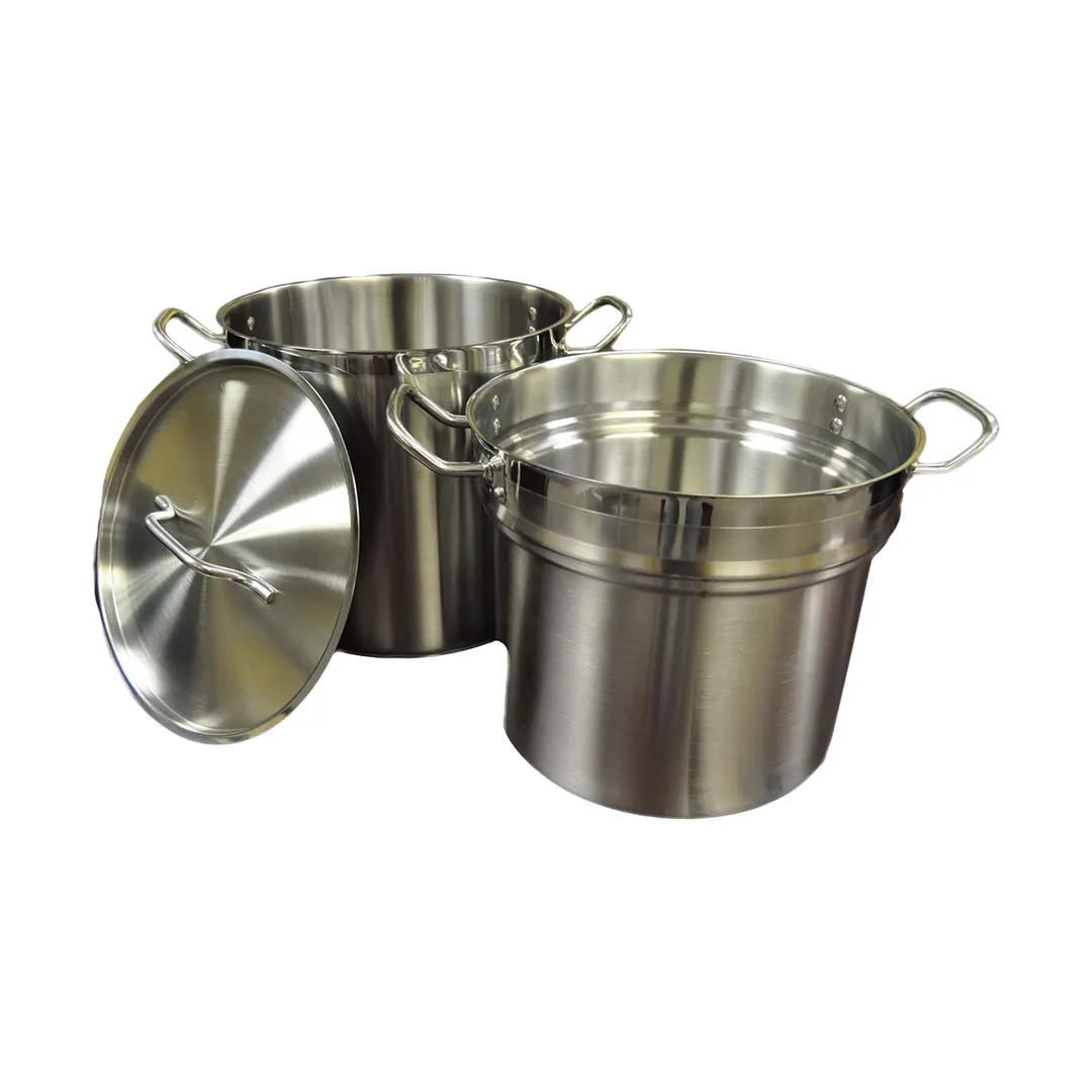 Thunder Group SLDB4016 Double Boiler, 3-Piece Set, 16 Qt, Outside Pan: 11-5/8" Dia. X 10-7/8" Height