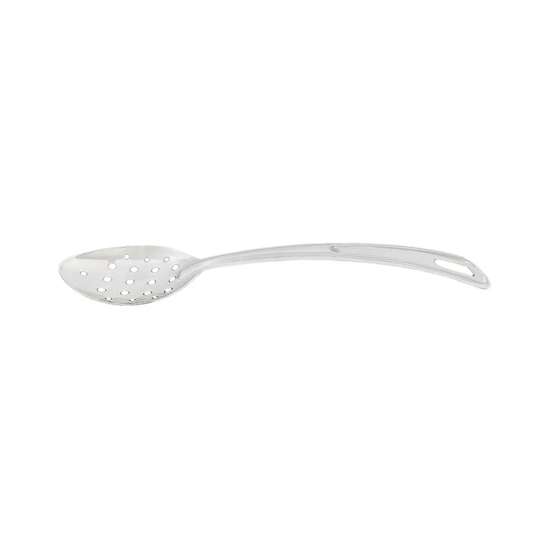 Thunder Group SLSBA513 Basting Spoon, 13", Perforated, Curved Handle, Stainless Steel
