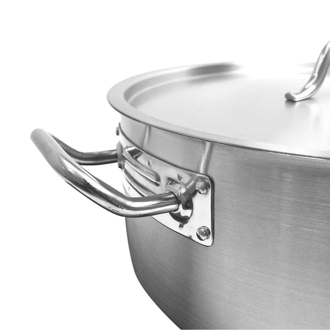 Thunder Group SLSBP4020 Brazier Pot, 20 Qt, 16-1/2" Dia. X 6-1/4" Height, 2-3/8" Welded Handle