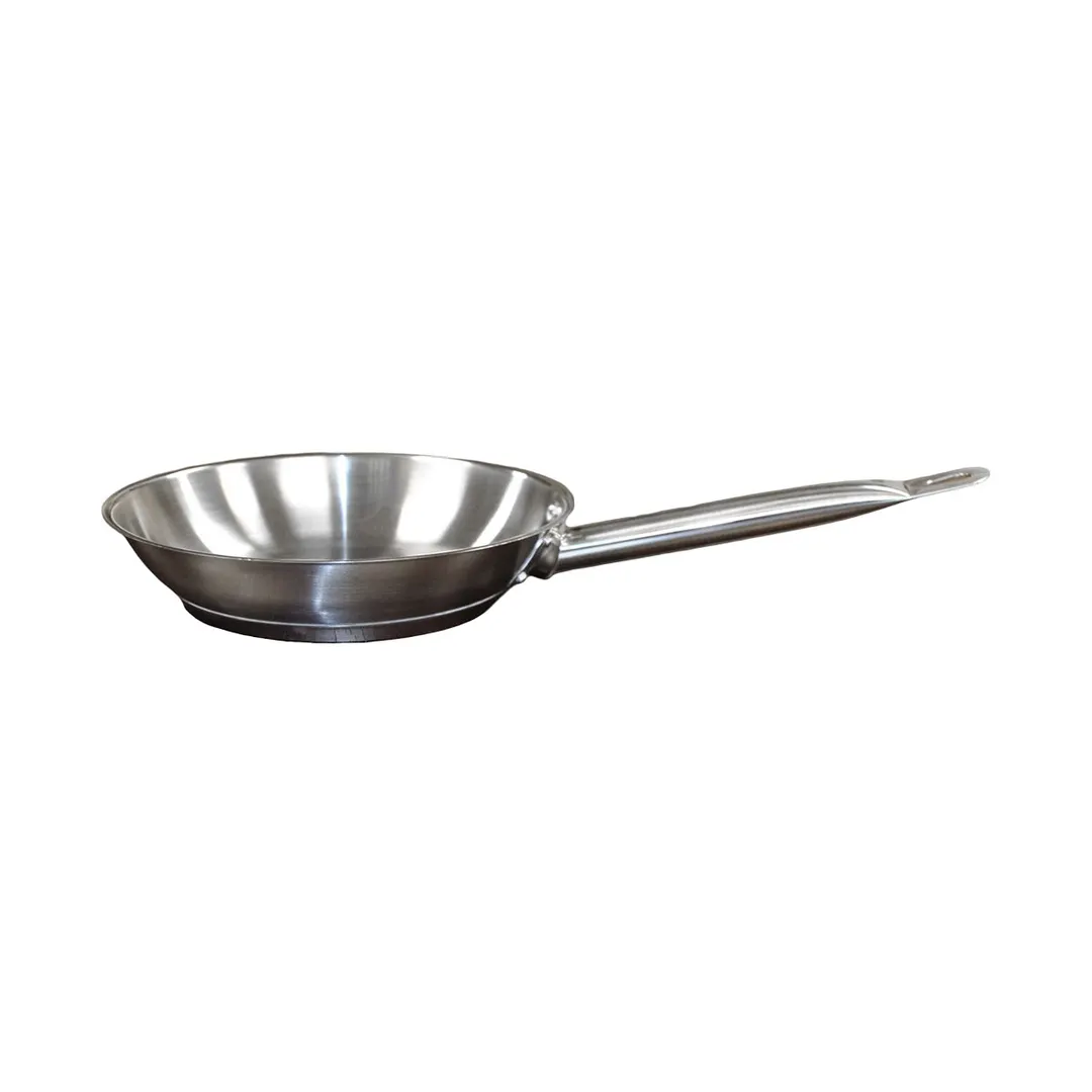 Thunder Group SLSFP4008 Fry Pan, 8" Dia. X 1-3/4" Height, 7-5/8" Welded Hollow Handle, Stainless Steel