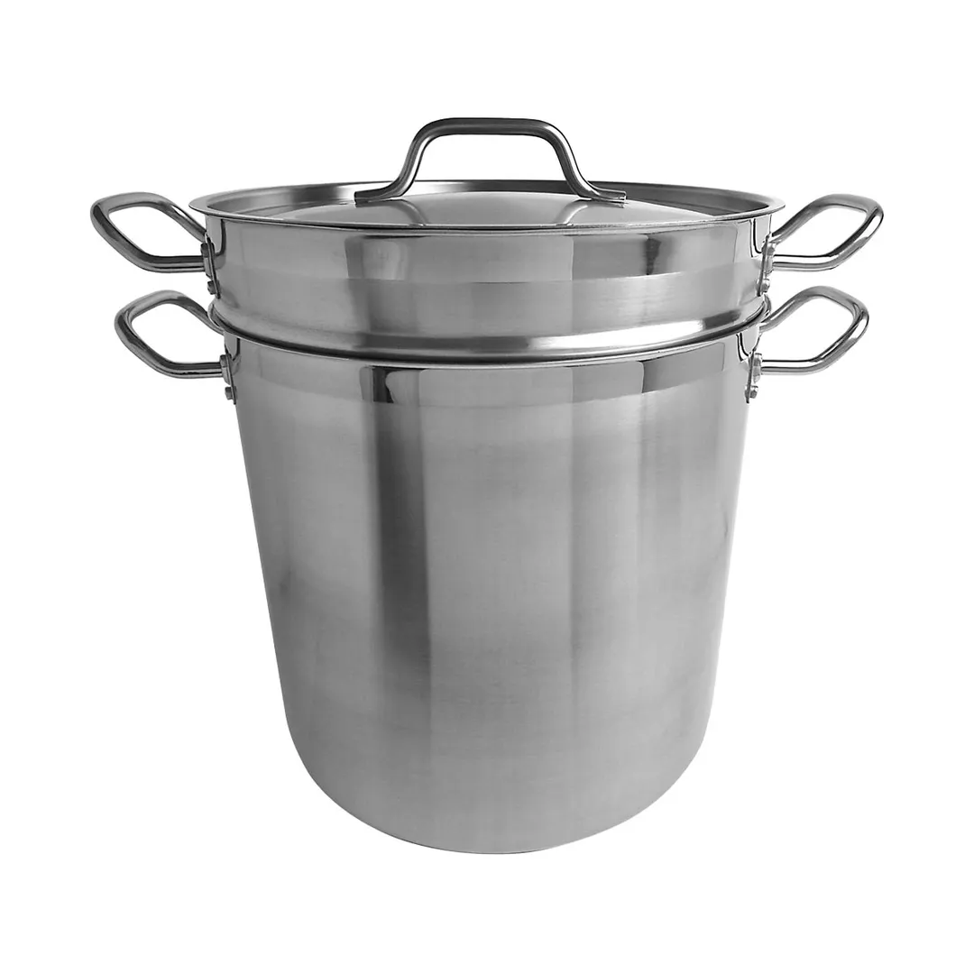Thunder Group SLSPC4020 Pasta Cooker, 20 Qt, Outer Pan: 12-3/8" Dia. X 11-5/8" Height, Inner Basket: 11-1/4" Dia. X 10-3/4" Height