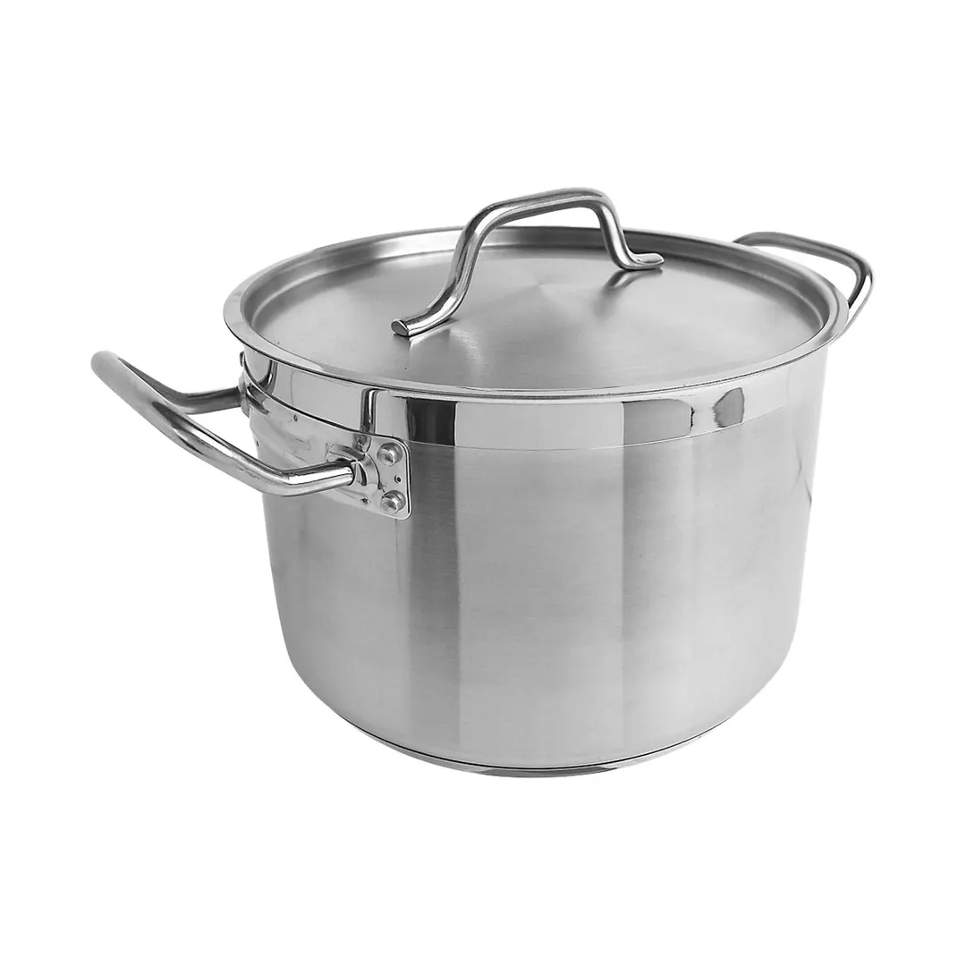 Thunder Group SLSPS4008 Stock Pot, 8 Qt, 10" Dia. X 6-5/8" Height, 2-1/2" Welded Handle