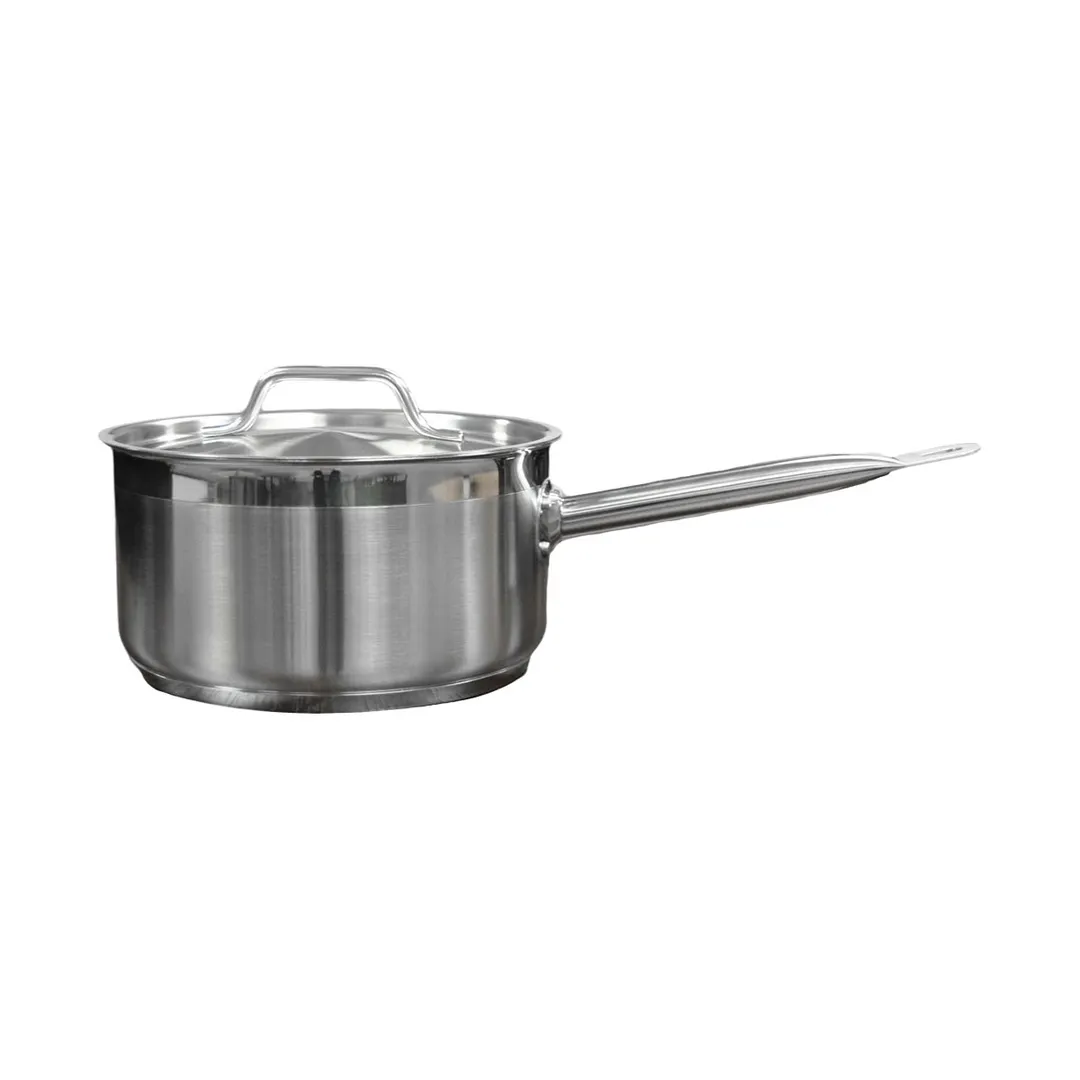 Thunder Group SLSSP4035 Sauce Pan, 3-1/2 Qt, 8-3/8" Dia. X 4-3/8" Height, 8-7/8" Welded Hollow Handle
