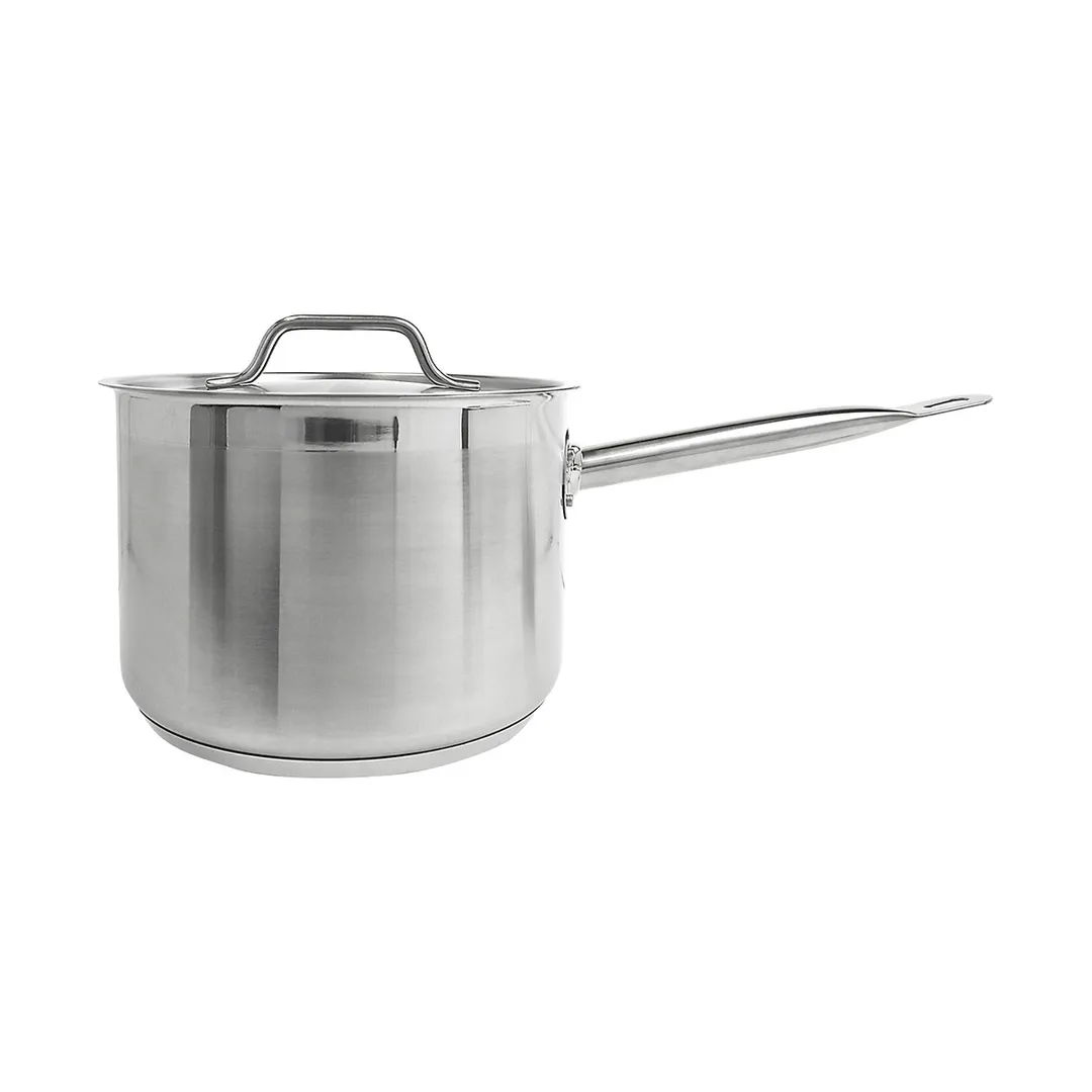 Thunder Group SLSSP4045 Sauce Pan, 4-1/2 Qt, 8-3/8" Dia. X 5-3/4" Height, 7-7/8" Welded Hollow Handle