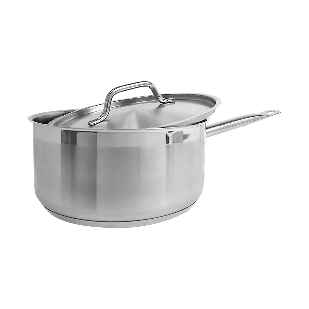 Thunder Group SLSSP4060 Sauce Pan, 6 Qt, 10" Dia. X 5-3/8" Height, 8-3/4" Welded Hollow Handle