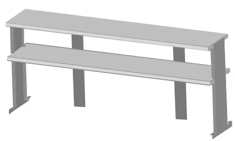 Turbo Air TSOS-5R-V Table-Mounted Overshelf