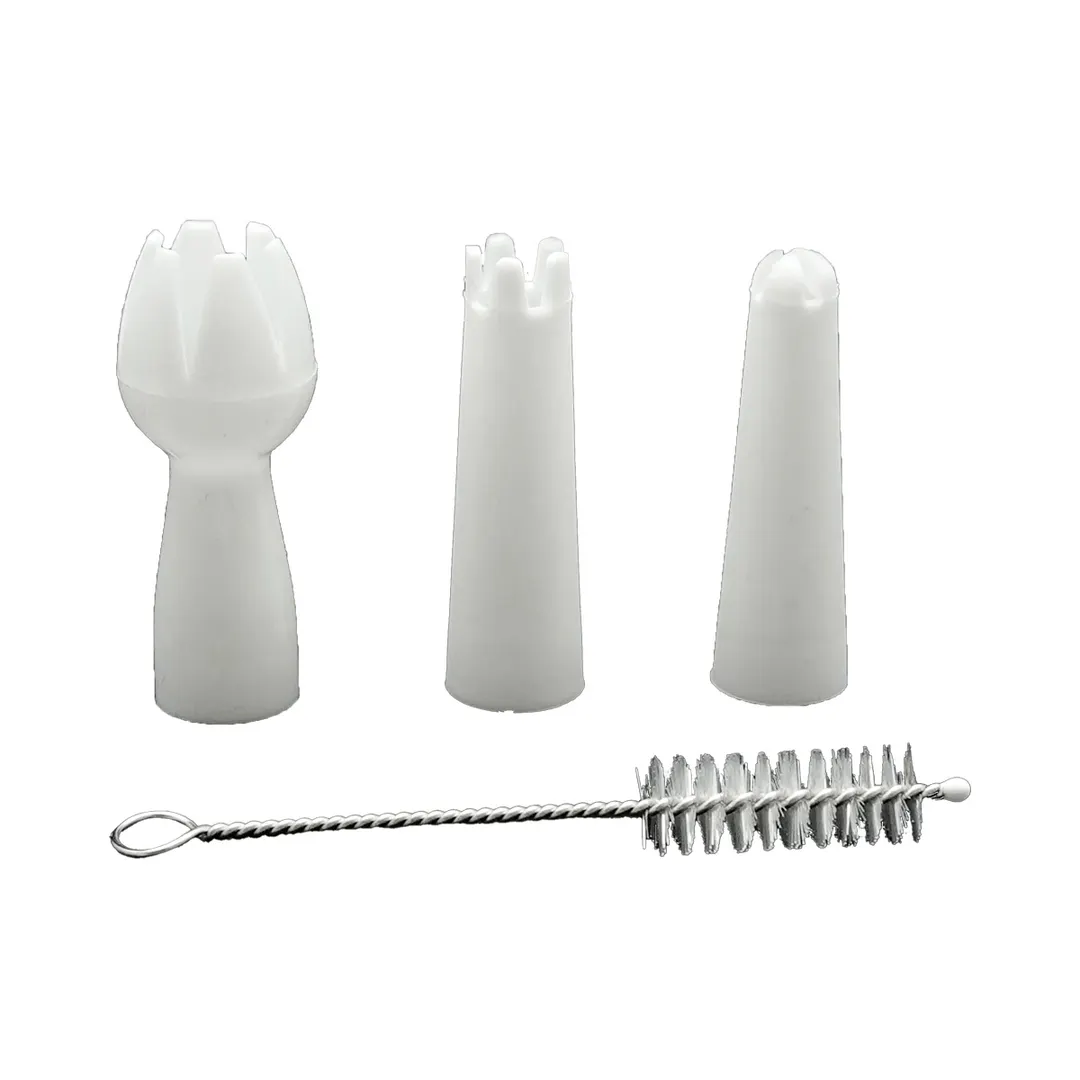 Winco CW-P Nozzle and Cleaning Brush Set – 3 Nozzles and 1 Brush for CW-A05 Soda Siphon