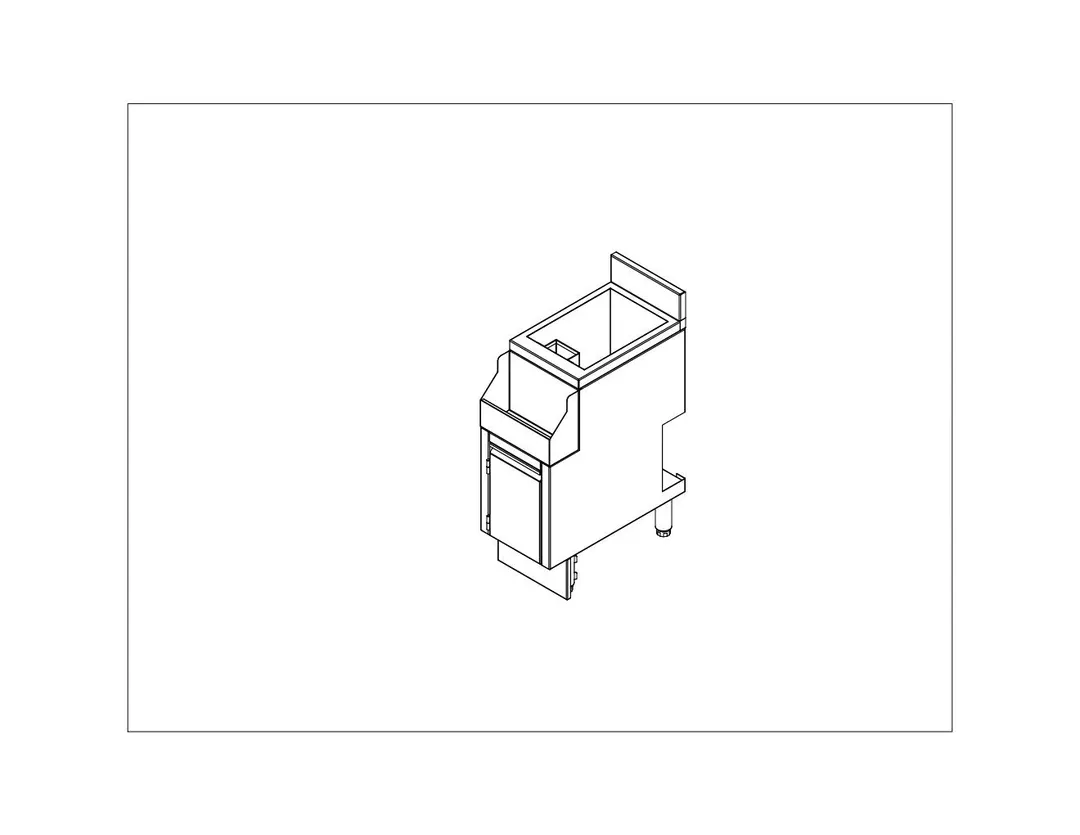 EuroBar EBIB24 Underbar Ice Bin/Cocktail Unit