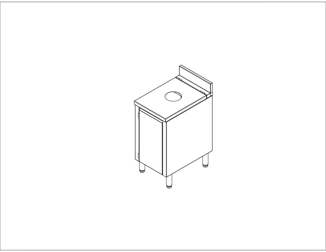 EuroBar EBTBC12 Cabinet Style Trash Receptacle