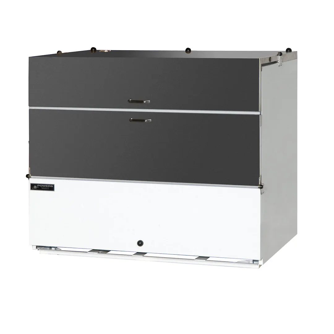 Powers 569 Milk Case Cooler, 47" Wide, 16.7 Cu ft, 12×13" Crates, Access, White, R290, 115V 1/5 HP