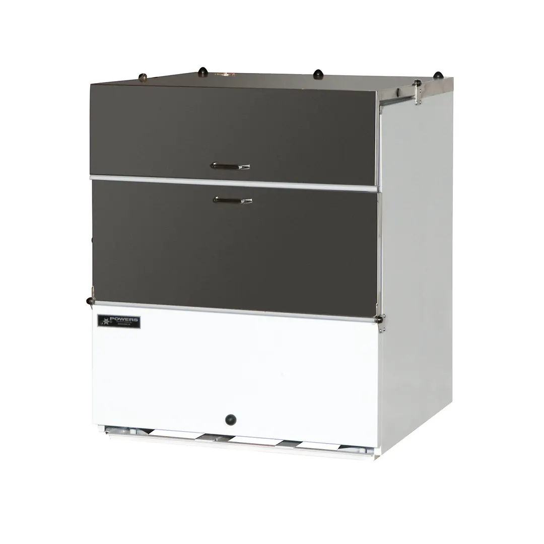 Powers 681 Milk Case Cooler - 33" Wide, 11.2 cu ft, 8 x 13" Crates, White Door, 1/5 HP, 115V, USA