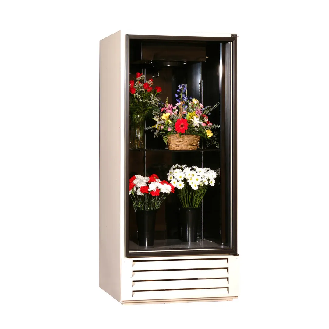Powers FS33SDHC Floral Merchandiser, 33" Wide, 24 cu ft, Bottom-Mounted 1/3 HP, Glass Door, R290 USA