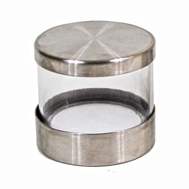 Cal-Mil 1851-5LID - 5-1/4" Round Glass Jar Lid, Stainless Steel, Silver, Silicone Lining