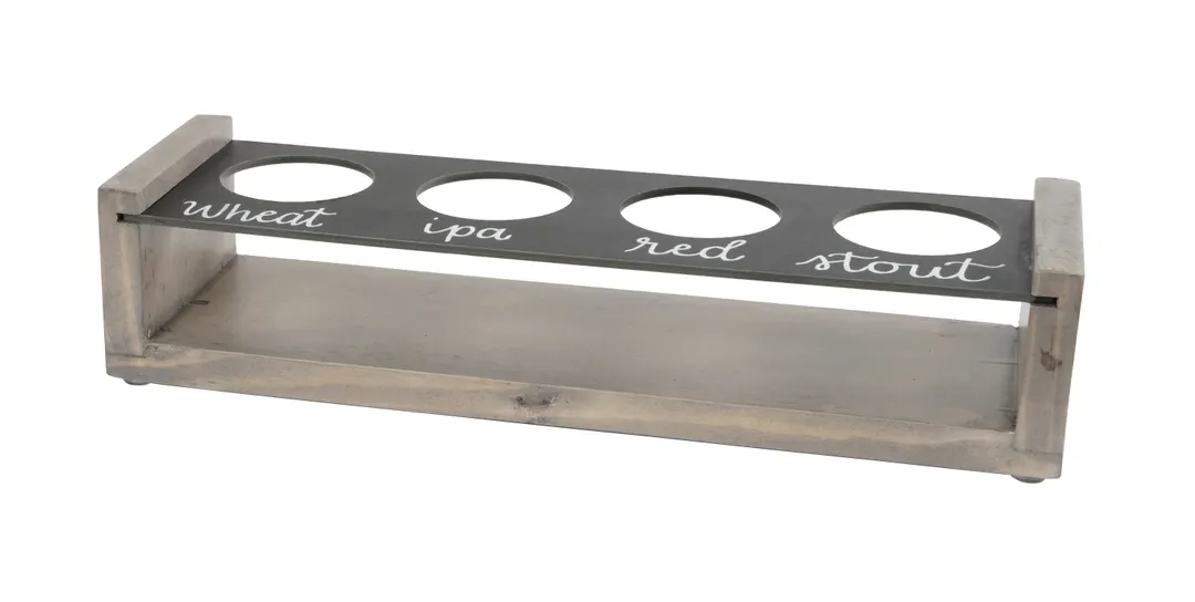 Cal-Mil 3480-110 Aspen Beer Caddy, 4" x 13" x 2-1/2" Wooden Tray for Beer or Wine Service
