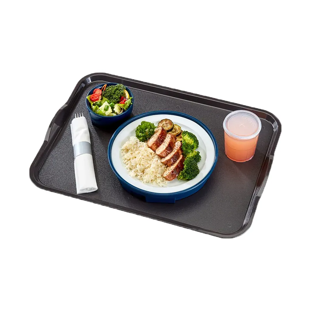 Cambro 1520CWH485 Tray, 15" x 20" Grays Polycarbonate, Handles & Stacking Lugs, Finish, NSF, Safe