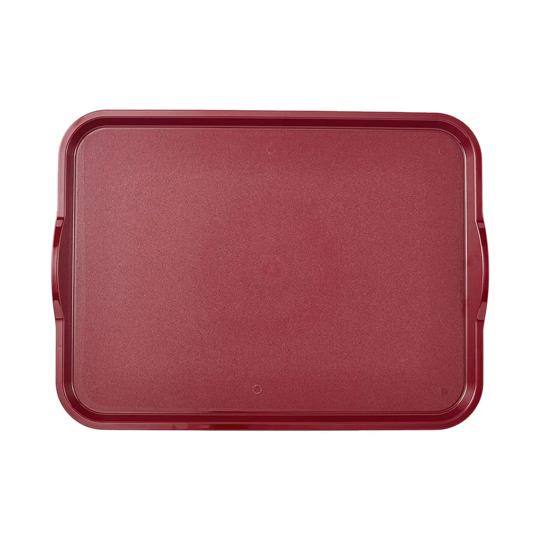 Cambro 1520CWH488 Tray, 15" x 20", Dark Cranberry Polycarbonate, Handles & Lugs, NSF