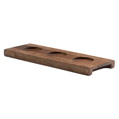 Steelite 6525T184 - Serving Paddle, 11" x 3.75" Wood Underliner, Wood, Beer & Wine Tray - 1 Dozen