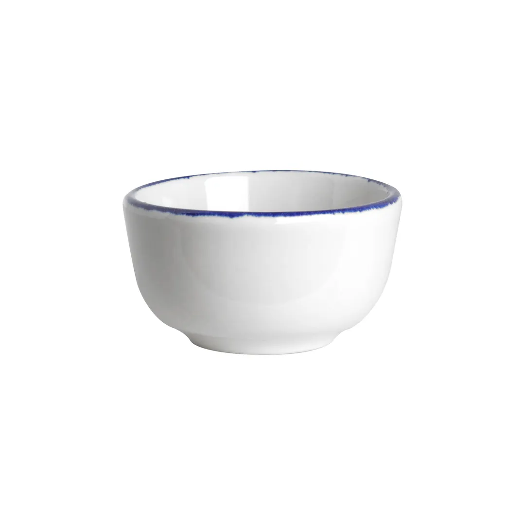 Steelite DCI454CBDUW - 8 oz Custard Cup, 4" Dia x 2¼" H, Ceramic, Cobalt Dapple, Oven Safe - 1 Dozen