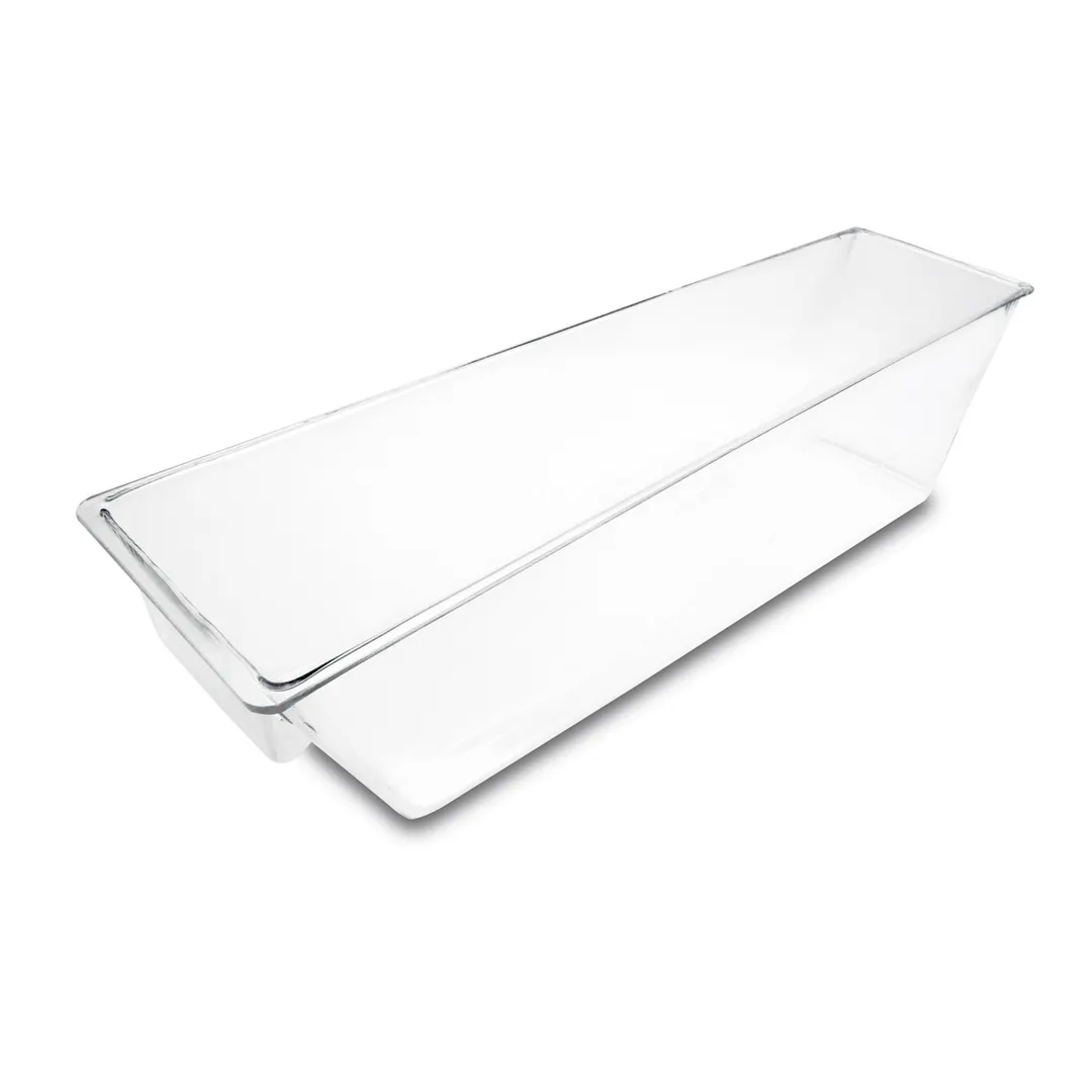 Steelite DFBFB27904 Food Bin - 5.5 Gal Clear PETG, 27"W x 8½"D x 7"H, Delfin Style - 6/Case