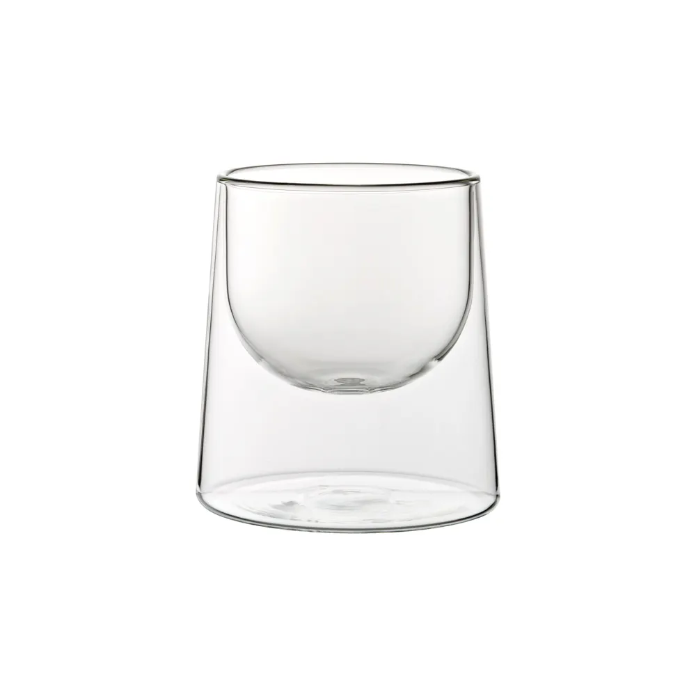Steelite UR90060 Double Walled Dessert Bowl 7 oz Stemless Clear Glass 3.5"x4.0"H NonTempered - 6/Case