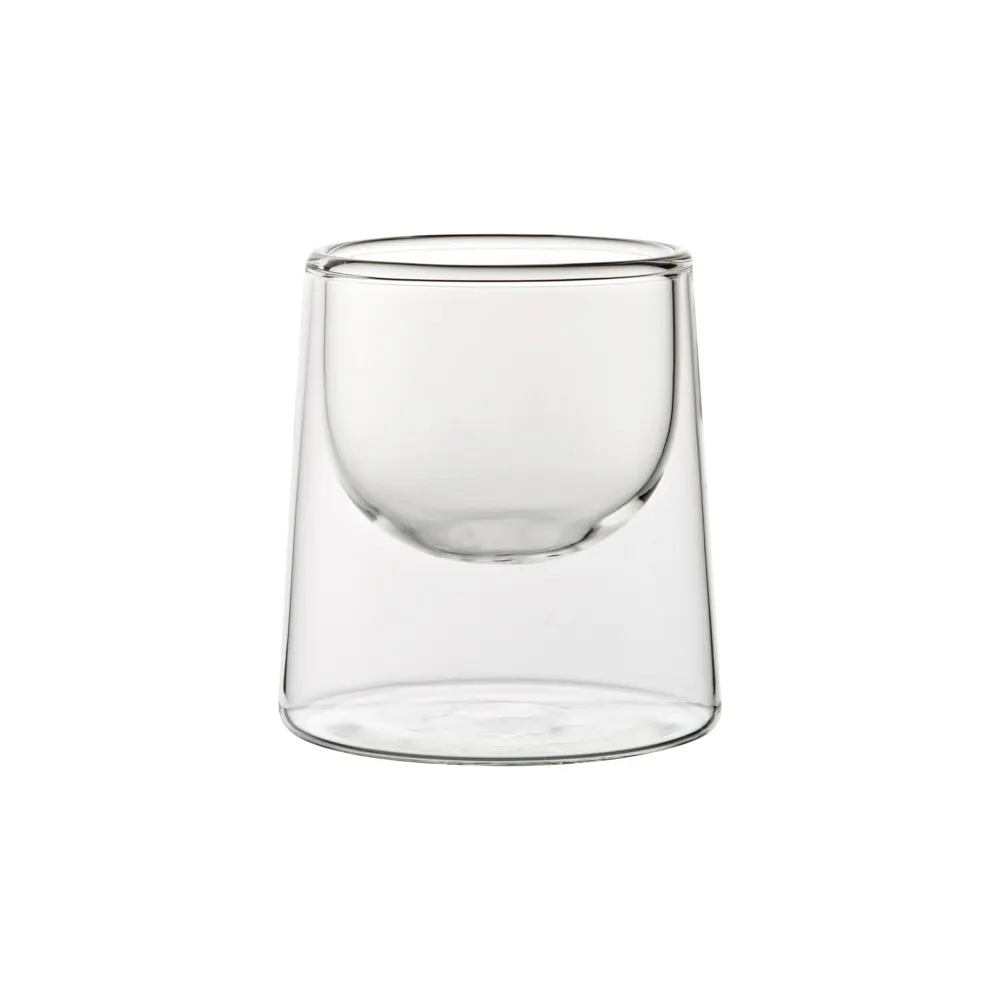 Steelite UR90061 Double Walled Dish, 5.25 Oz (3.25" x 3.5"), Clear Non-Tempered Glass - 6/Case