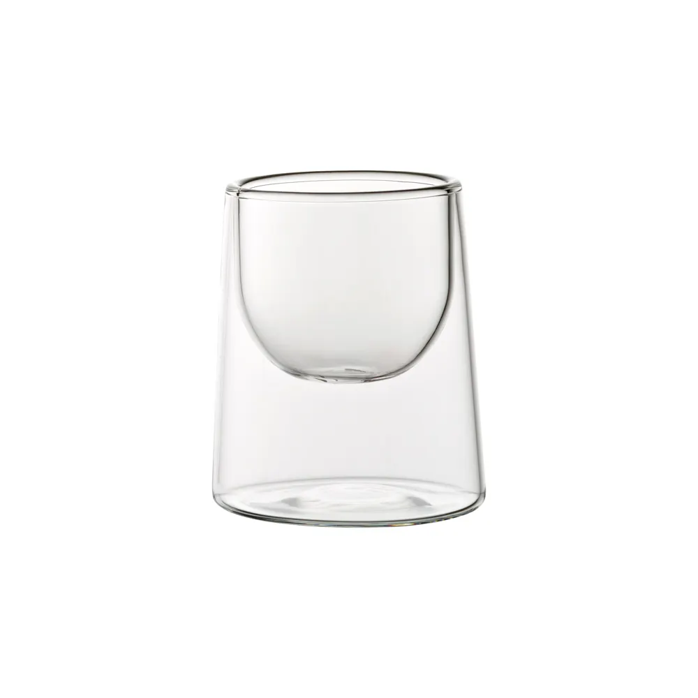 Steelite UR90062 Double Wall Dessert Dish, 2.5 oz (2.5"×3.0" H), Clear Glass, Non-Tempered - 6/Case