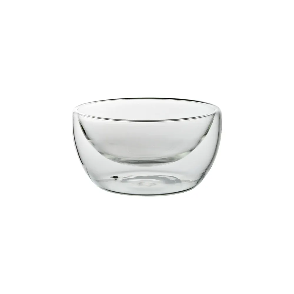 Steelite UR90064 Stemless Double‑Walled Dish, 9oz, 4.75" sq x 2.5" Clear Glass Non‑Tempered - 6/Case
