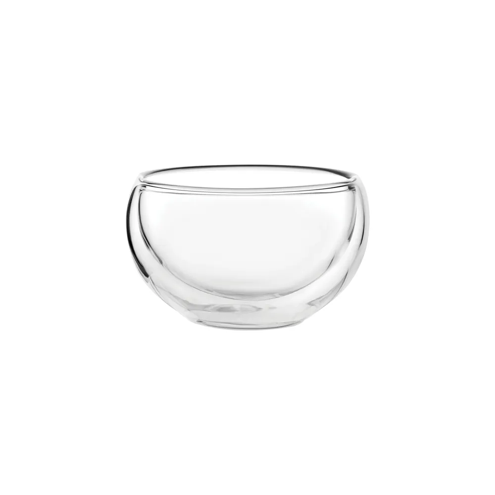 Steelite UR90085 Double Walled Dessert Bowl, 3 Oz, Clear Glass, 2.75" Square, Non-Tempered - 6/Case
