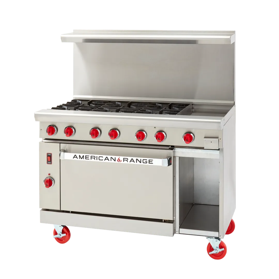 American Range ARGF-12G-6B Gas 48" Restaurant Range