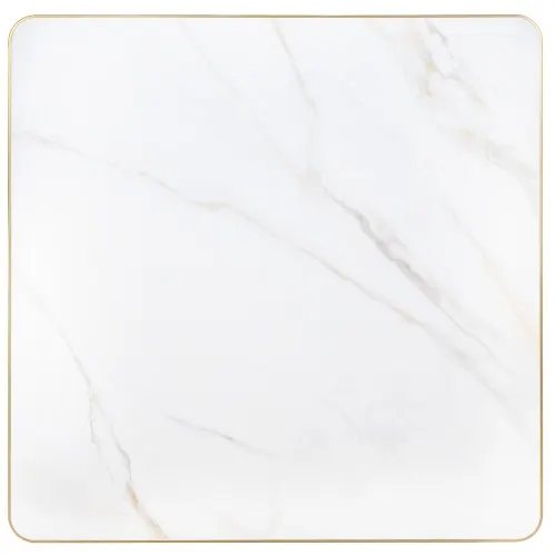 G & A SSB30 SS Series Round Sintered Stone Table Top, 30" dia, 1" thick, Gold Band