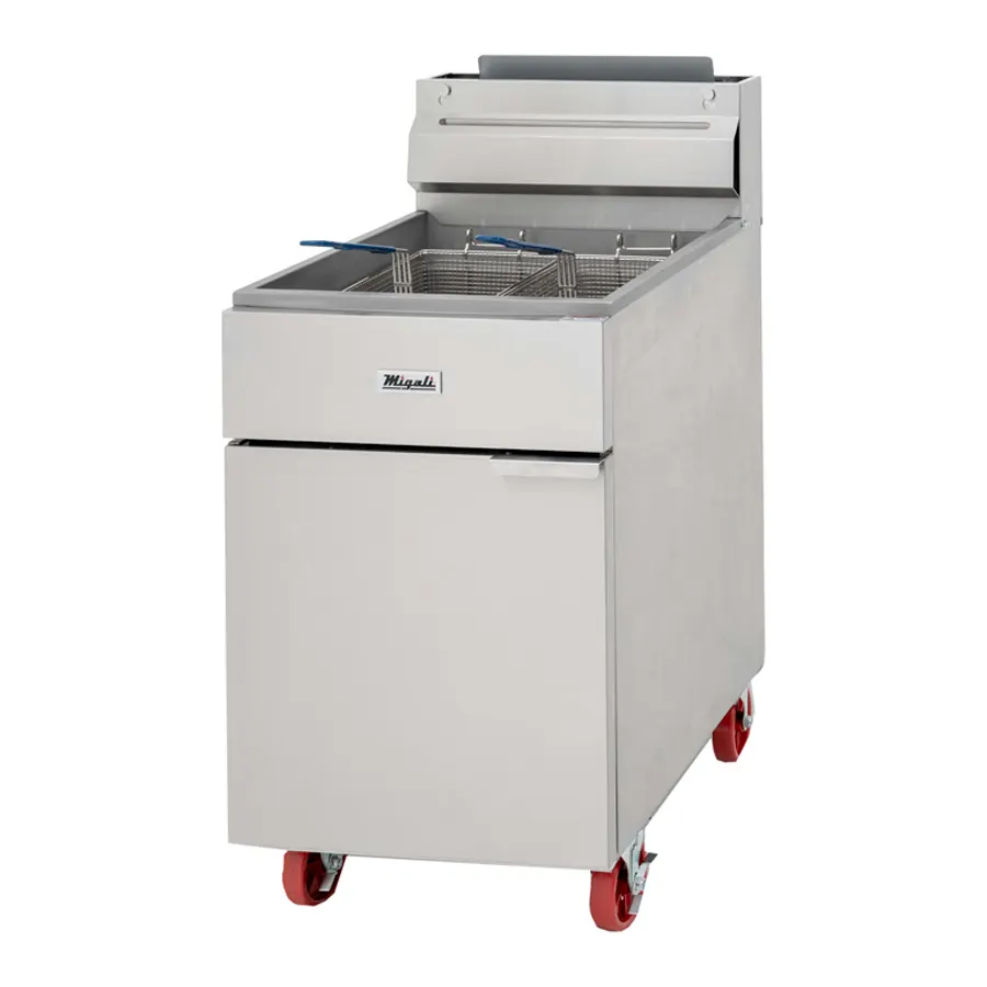 Migali C-F75E-LP Full Pot Floor Model Gas Fryer