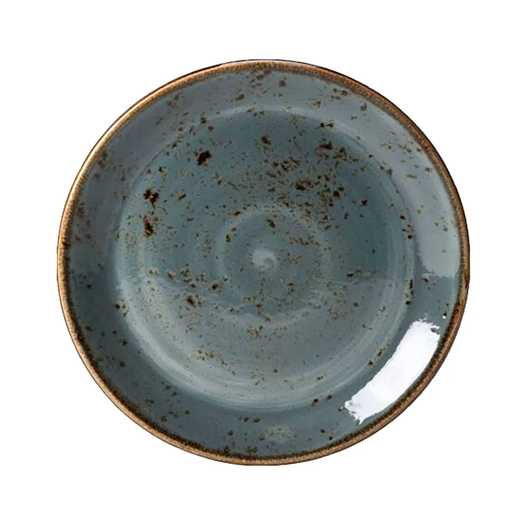 Steelite 11300866 Pan, 1.0 Qt Ceramic Round Blue, 10.0" x 7.0", Oven Safe 530°F, - 6/Case