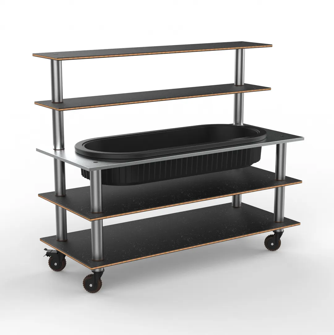 Steelite MGCMLC01MSXH Modular Pro Back Bar Marble Brushed 71x29.5x60in Mixed Materials