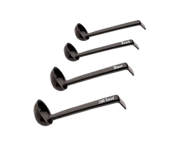 Cambro LD85A110 - 8½" Plastic Ladle, 3/4 oz, Black, 12/Case