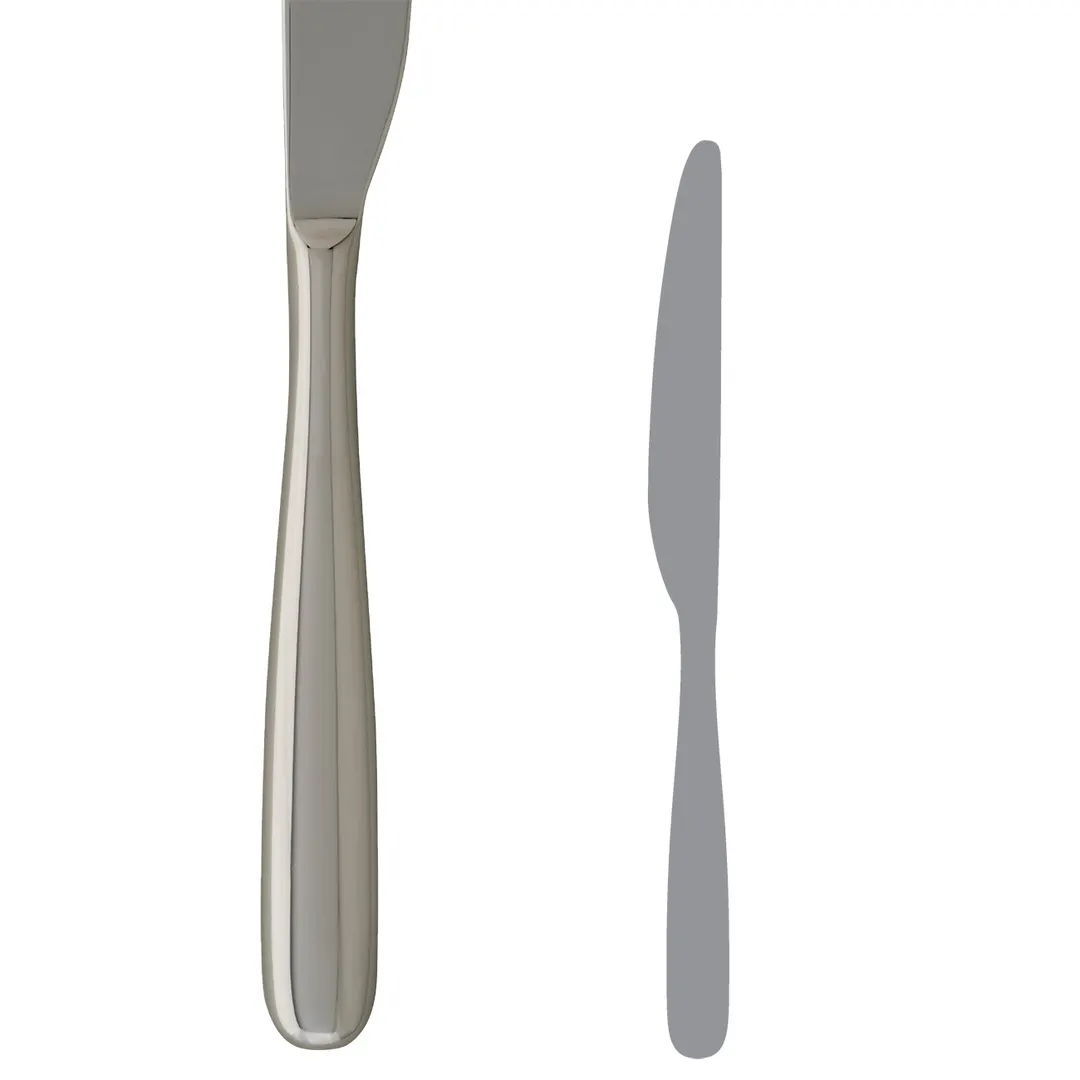 Steelite 5501J053 Dessert Knife – 8-1/2" Handle 13/0 Stainless Steel La Tavola Finish - 1 Dozen