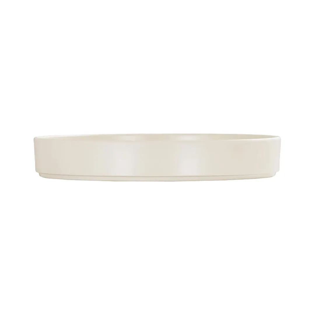 Cal-Mil 22017-10-103 Hudson Round Plate, 10" Diameter x 1.5" Height, Ivory Melamine, Dishwasher Safe