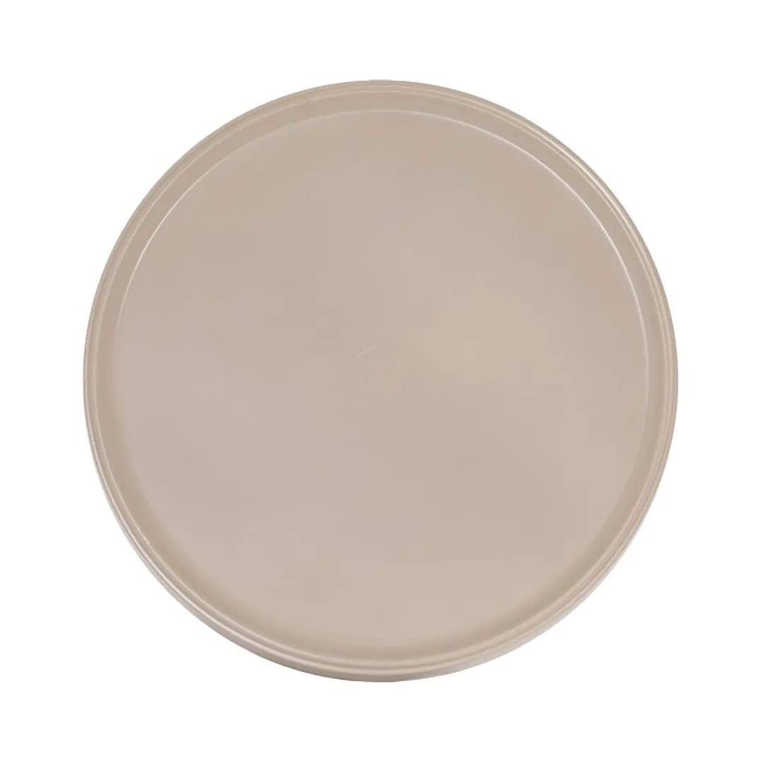 Cal-Mil 22017-10-125 Hudson Plate, 10" Diameter, Stackable Melamine, Taupe Brown, Dishwasher Safe