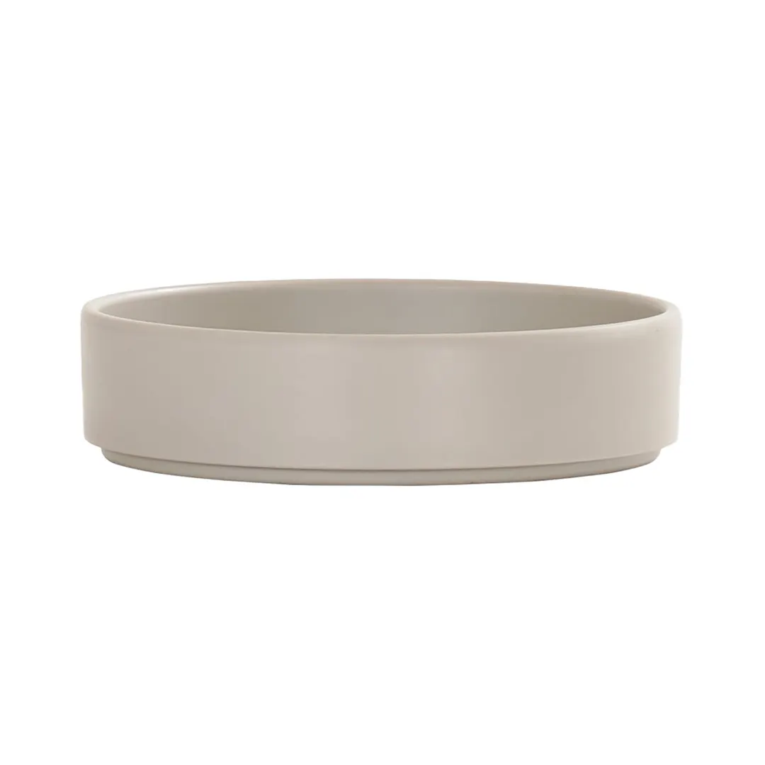 Cal-Mil 22017-6-102 Hudson Plate, 6" Dia x 1.5" H, Gray Melamine, Stackable, Dishwasher Safe