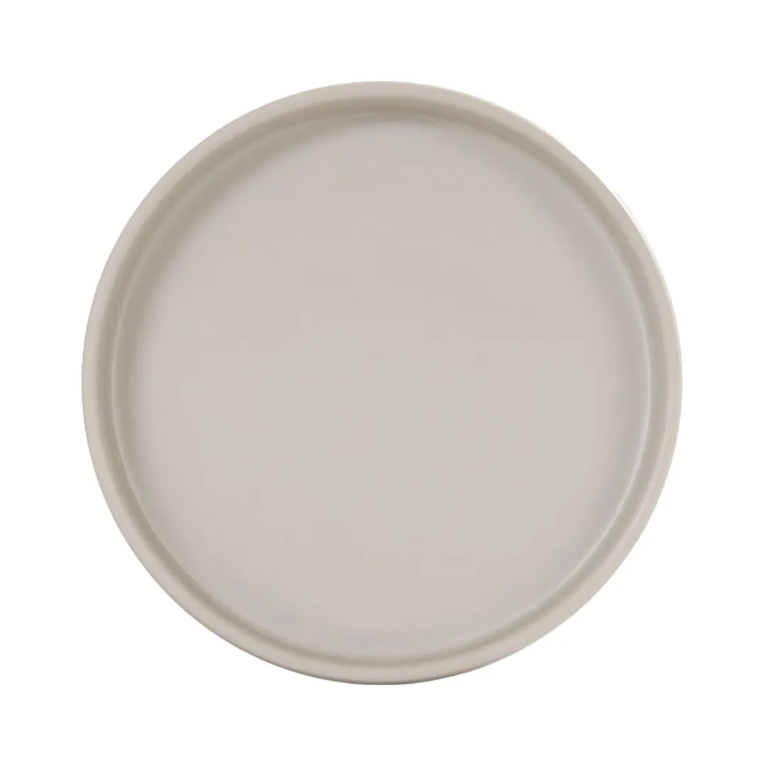 Cal-Mil 22017-6-102 Hudson Plate, 6" Dia x 1.5" H, Gray Melamine, Stackable, Dishwasher Safe